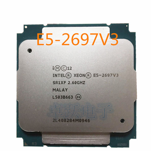 Оригинальный процессор Intel Xeon OEM версии E5 2697V3, 14 ядер, 2,60 ГГц, 35 Мб, 22 нм ► Фото 1/2