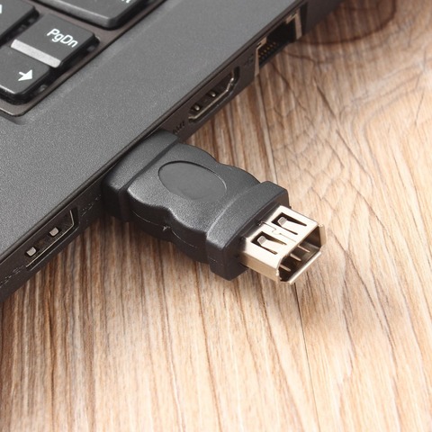 Firewire IEEE 1394 6-контактный разъем для USB 2,0 Тип A адаптер для мужчин камеры мобильные телефоны MP3-плеер PDAs черный ► Фото 1/1