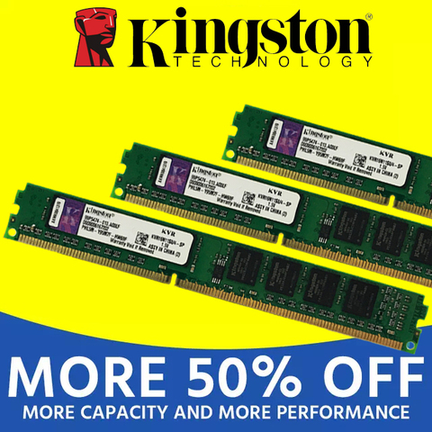 Оперативная память Kingston для ПК, модуль памяти для настольного компьютера, 1 ГБ, 2 Гб, PC2 DDR2, 4 Гб, DDR3, 8 ГБ, 667 МГц, 800 МГц, 1333 МГц, 1600 МГц, 8 ГБ, 1600 ► Фото 1/6