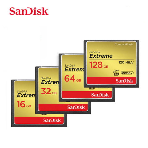 Sandisk компактная флэш-карта памяти CF 32 гб 64 гб 128 гб 800X высокоскоростная компактная флэш-карта CF подходит для цифровых камер/DSLR-камер ► Фото 1/4