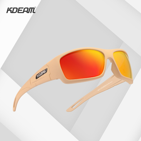 Мужские спортивные поляризационные солнцезащитные очки KDEAM, солнцезащитные очки с многослойными линзами для вождения, рыбалки, исследован... ► Фото 1/6
