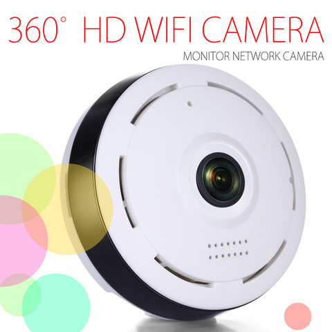 HD 360 градусов панорамная широкоугольная мини-камера видеонаблюдения, умная IPC беспроводная IP камера рыбий глаз P2P 1080P HD домашняя камера безоп... ► Фото 1/6