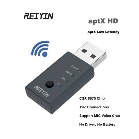 USB Bluetooth 5,0 аудио передатчик CSR8675 aptX HD Звуковая карта адаптер для ПК ноутбука игровое устройство стерео трансмиссия ► Фото 1/5