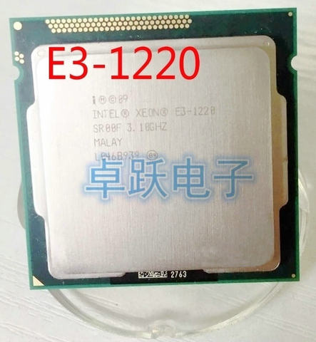 Lntel Xeon E3 1220, 3,1 ГГц, 8 Мб, 4 ядра, сокет 1155, 5 ГТ, процессор для сервера, процессор, бесплатная доставка ► Фото 1/2