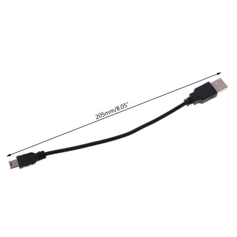 Новый USB короткий 2,0 A штекер к мини 5 Pin B кабель для зарядки и передачи данных адаптер шнура ► Фото 1/6