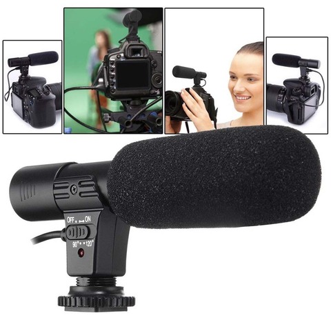 Универсальный внешний стерео микрофон 3,5 мм для Canon Nikon DSLR Camera DV Camcorder MIC-01 SLR Camera ► Фото 1/6