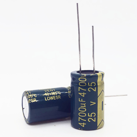 Высококачественный высокочастотный электролитический конденсатор 25 в 4700 мкФ 16*25 с низким сопротивлением, алюминиевый электролитический к... ► Фото 1/1