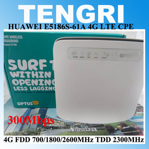 Wi-Fi роутер Huawei E5186, маршрутизатор 4G Cat6 802.11ac 300 Мбит/с LTE CPE (FDD 700/1800/2600 МГц TDD 2300 МГц) ► Фото 1/6