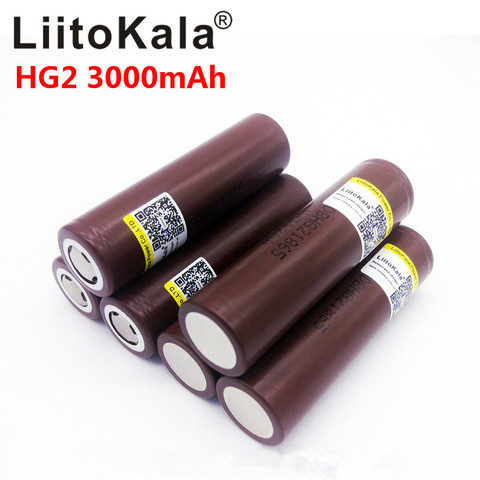 Аккумуляторы LiitoKala для электронных сигарет HG2, 2022, 18650, 18650 мАч, 30 А ► Фото 1/6