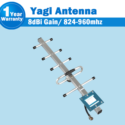 Антенна GSM 824-960 мГц GSM 900 мГц CDMA 850 мГц сети открытый Яги антенна внешняя антенна для мобильных устройств телефон усилитель сигнала вне 5 единиц антенна yagi Водонепроницаемая антенна для бустера ► Фото 1/1
