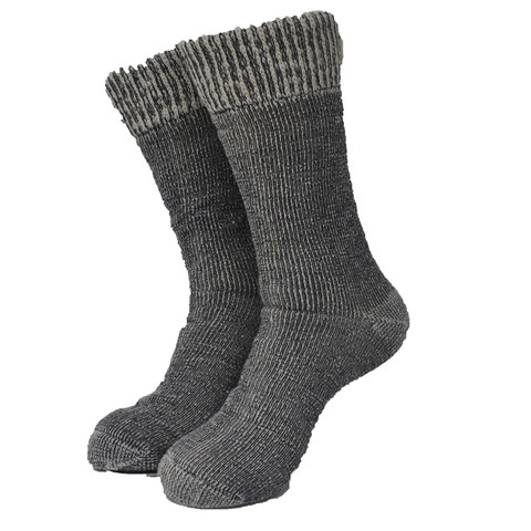 1 пара, зимние супер толстые носки из мериносовой шерсти серого цвета, мужские носки большого размера ► Фото 1/5