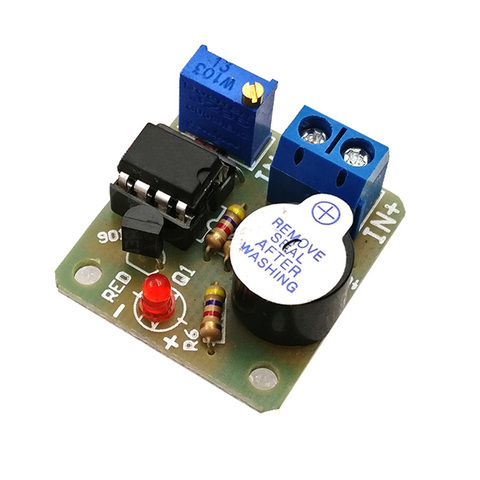 1 шт 12V LM358 аккумулятор звук светильник Сигнализация доска зуммер предупреждения над разрядкой модуль контроллера ► Фото 1/1