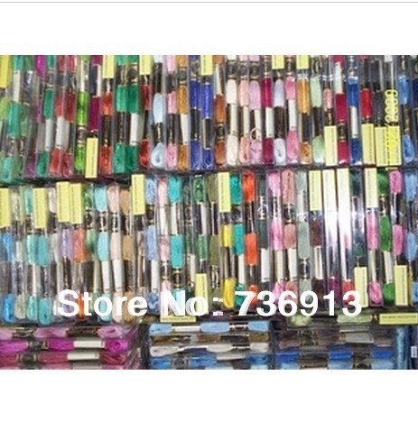 Полный набор из 447 цветов или выберите необходимые вам цвета, хлопковые нитки для вышивания крестиком, нить ► Фото 1/1