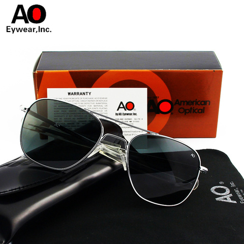 Солнцезащитные очки-авиаторы AO, мужские солнцезащитные очки в стиле ретро, дизайнерские очки с оригинальной коробкой, американские Оптичес... ► Фото 1/6