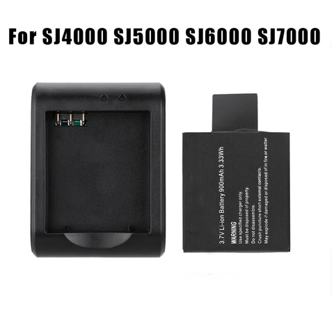Батарея EKEN (аккумуляторы PG1050) + двойное зарядное устройство USB для спортивной камеры SJCAM SJ4000 sj8000 sj9000 H9 H9R H8 H8R H8PRO SOOCOO C30 ► Фото 1/4