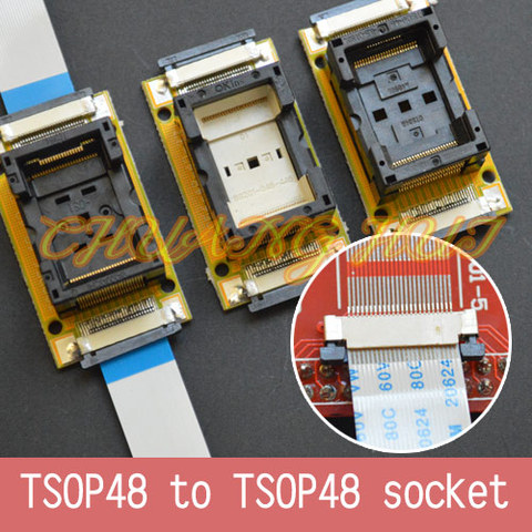 Программный тест SMD сварочный TSOP48 на TSOP48 тестовый разъем шаг = 0,5 мм TSOP48 On line тестовый разъем ► Фото 1/6
