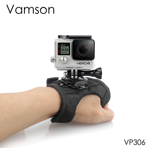 Аксессуары Vamson для Go Pro, чехол для дайвинга с поворотом на 360 градусов, перчатка в стиле для Gopro Hero 8 7 6 5 4 3 +, для Xiaomi Yi 4k VP306 ► Фото 1/6
