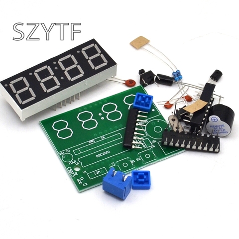 Высокое качество C51 4 бита электронные часы электронный производственный Набор DIY наборы ► Фото 1/3