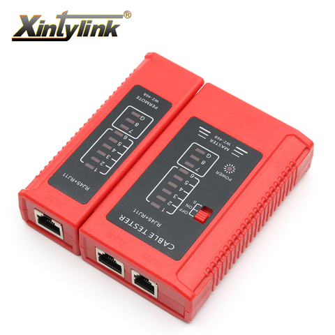 Сетевой тестер xintylink rj45, инструмент для тестирования проводов RJ11, rj12, 8p, 6p, телефонных линий, 8p8c, 6p4c, ethernet-кабель, основной удаленный последова... ► Фото 1/6