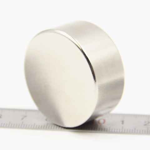Неодимовые магниты NdFeB, небольшие круглые редкоземельные магниты, диаметр 40 мм x 20 мм, N52, 1 шт. ► Фото 1/6