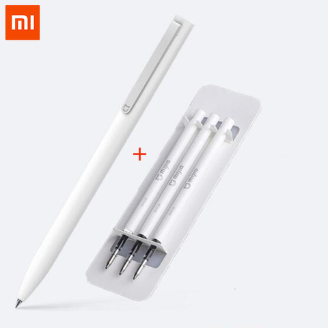 Ручки для подписи Xiaomi Mijia, 0,5 мм, гладкие швейцарские стержни, японские черные чернила 9,5 мм, прочные ручки для подписи MI, лидер продаж ► Фото 1/5