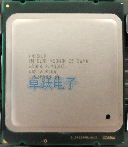 Оригинальный процессор Intel Xeon Φ E5 2690 Восьмиядерный 2,9G SROL0 C2 LGA2011 CPU 100% рабочий процессор для настольного компьютера ► Фото 1/1