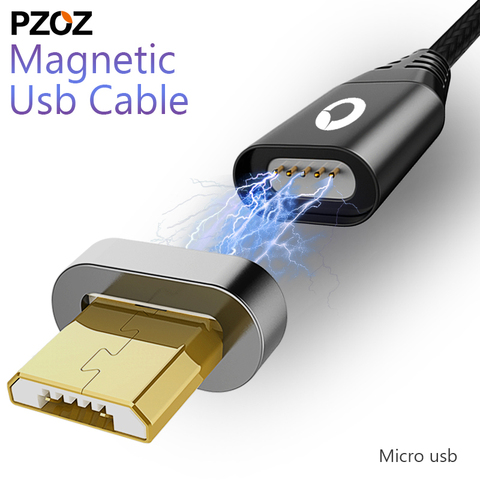 PZOZ магнитная зарядка для телефона микро usb кабель адаптер для быстрой кабель micro usb кабель Micro usb зарядка магнитная для зарядки и передачи дан... ► Фото 1/6