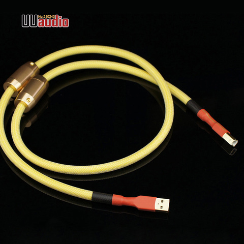 Высококачественный 4N посеребренный USB-кабель OFC с двойным магнитным кольцом, для Hi-Fi DAC усилителя ► Фото 1/6
