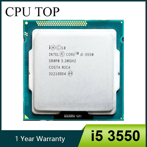 Процессор intel Core i5 3550, четырехъядерный, 3,3 ГГц, 77 Вт, разъем LGA 1155, настольный процессор, 100% рабочий ► Фото 1/3