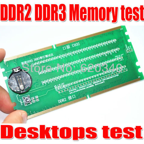 Бесплатная доставка, настольный тестер слотов для оперативной памяти DDR2/DDR3 со светодиодный кой, тестер слотов DDR2 DDR3 для настольной материнс... ► Фото 1/3