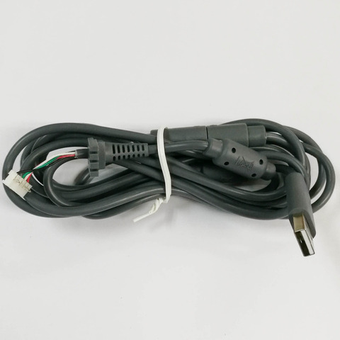 Кабель интерфейса проводного контроллера 2,8 м, 4-контактный кабель для ремонта подключения для контроллера XBOX 360, черный, серый USB-шнур ► Фото 1/4