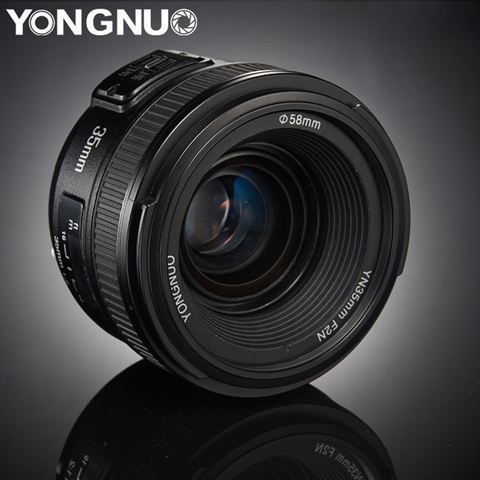 Объектив YONGNUO YN 35 мм F2N AF MF 35 мм F2.0 широкоугольный объектив с фиксированным фокусом для зеркальной камеры Nikon ► Фото 1/1
