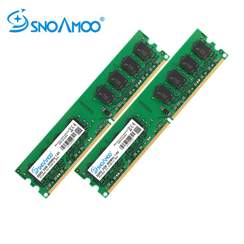 SNOAMOO оперативная память DDR2 (2pcsX2GB) 2 ГБ 800 МГц, 1,8 В, CL6 240Pin, не ECC, для настольных ПК, Dimm гарантия ► Фото 1/6