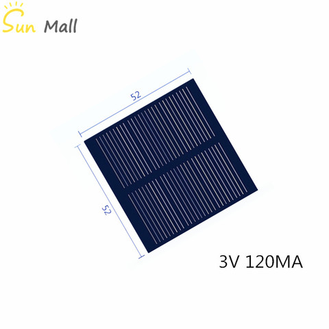 Моно солнечная панель 3V 120MA для DIY игрушек/светильник газона солнечной энергии, сенсорный светильник s ► Фото 1/5