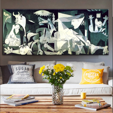 Картины на холсте Пикассо герника, известные художественные принты, Репродукция, настенное украшение для дома ► Фото 1/5