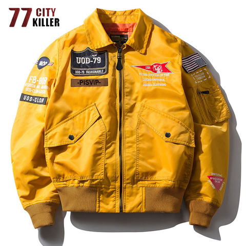 Мужская куртка-бомбер 77City Killer, уличная одежда для весны и осени, военная ветровка в стиле хип-хоп, Chaqueta Hombre ► Фото 1/6