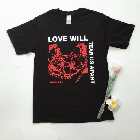 Женская футболка унисекс kuakuayu HJN Love Will Tee, черная хипстерская футболка в стиле панк, Топ ► Фото 1/5