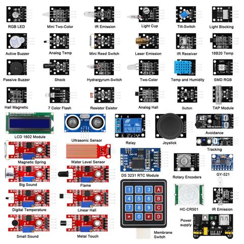 Модули датчика s 45 в 1 лучше, чем стартовый комплект датчика 37 в 1 для Arduino UNO R3 ► Фото 1/5