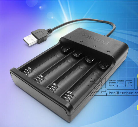 Бесплатная доставка, зарядное устройство KENTLI с 4 слотами USB для KENTLI 1,5 v AA, литиевая аккумуляторная батарея, умное зарядное устройство ► Фото 1/1