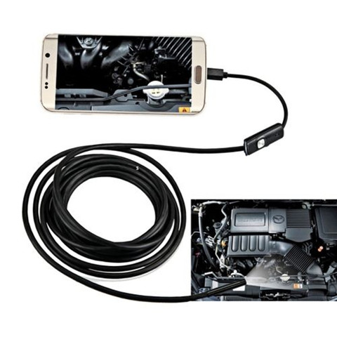 Камера-эндоскоп с гибким проводом, 8 мм, 1280*720P, Android, USB, Водонепроницаемый светодиодный светильник ► Фото 1/6