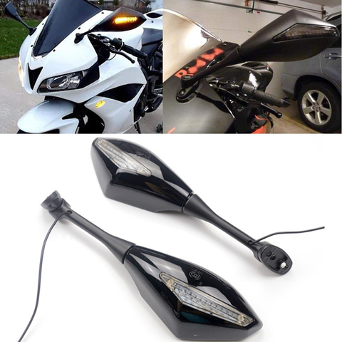 1 пара мотоциклетных поворотников, боковые зеркала заднего вида для Honda CBR 600 RR 2003-2014 CBR1000RR 2004 2005 2006 CBR 250R 500R ► Фото 1/6