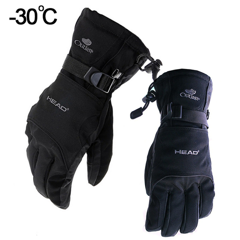 Лыжные перчатки Snow Head водонепроницаемые-30C градусов зимние теплые перчатки для сноуборда мужские и женские перчатки для мотокросса ветрозащитные перчатки для езды на мотоцикле ► Фото 1/6