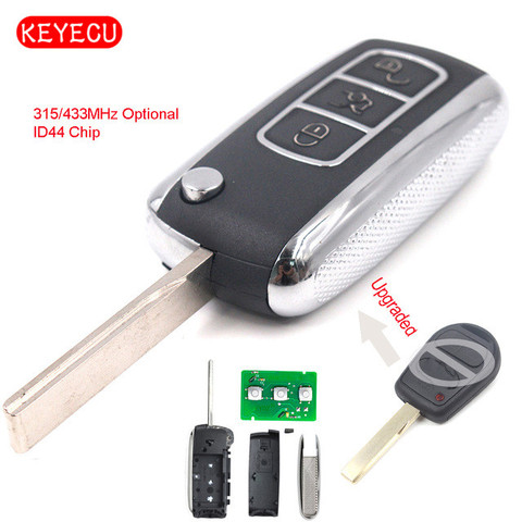Keyecu бесплатное программирование, обновленный дистанционный ключ-брелок от машины 315/433 МГц ID44 чип для Land Rover Range Rover 2002-2006 /Sport 2006 ► Фото 1/3