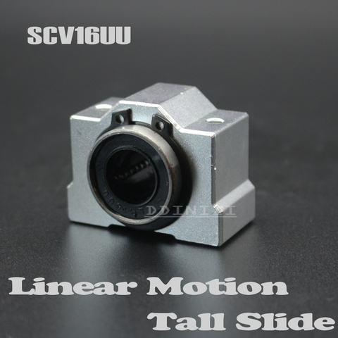 Линейный подшипниковый втулка SC16VUU SC16V SCV16UU SCV16 16 мм, короткий скользящий блок LM16UU, 1 шт., линейный вал 16 мм ► Фото 1/2