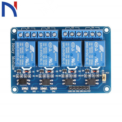 4-Канальный Релейный Модуль 5 В для Arduino UNO R3 MEGA 2560 1280 DSP ARM PIC AVR STM32 Raspberry Pi ► Фото 1/5