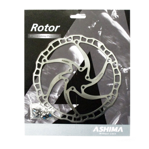 Ashima ультралегкий светильник из нержавеющей стали, тормозной диск для велосипеда 160 мм 180 мм, 6 болтов, серебристый ► Фото 1/6