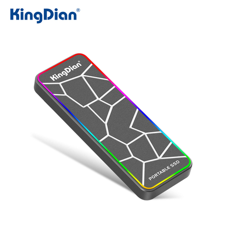 Внешний SSD KingDian 120 ГБ 250 ГБ, возможный SSD 500 Гб м, 2 ssd 2280 USB 3,0 внешний твердотельный накопитель, освещение для ноутбука и телефона ► Фото 1/6