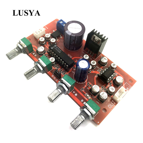 Плата предварительного усилителя Lusya LM1036 + NE5532 с высокими частями, басами, балансом, регулировкой громкости ► Фото 1/6