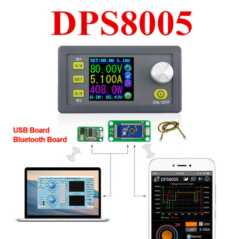 DPS8005 программируемый понижающий модуль питания постоянного напряжения, вольтметр, амперметр, понижающий преобразователь 80 В, 5 А, Скидка 40% ► Фото 1/6