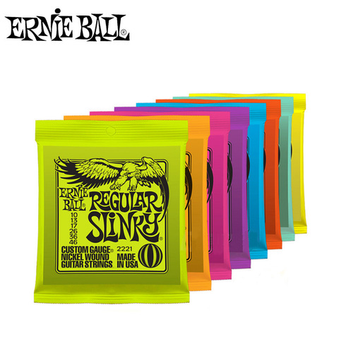 Струны для электрогитары Ernie Ball Super Slinky 009 010 с никелевой обмоткой, 6 струн, оригинальные аксессуары для электрогитары ► Фото 1/6